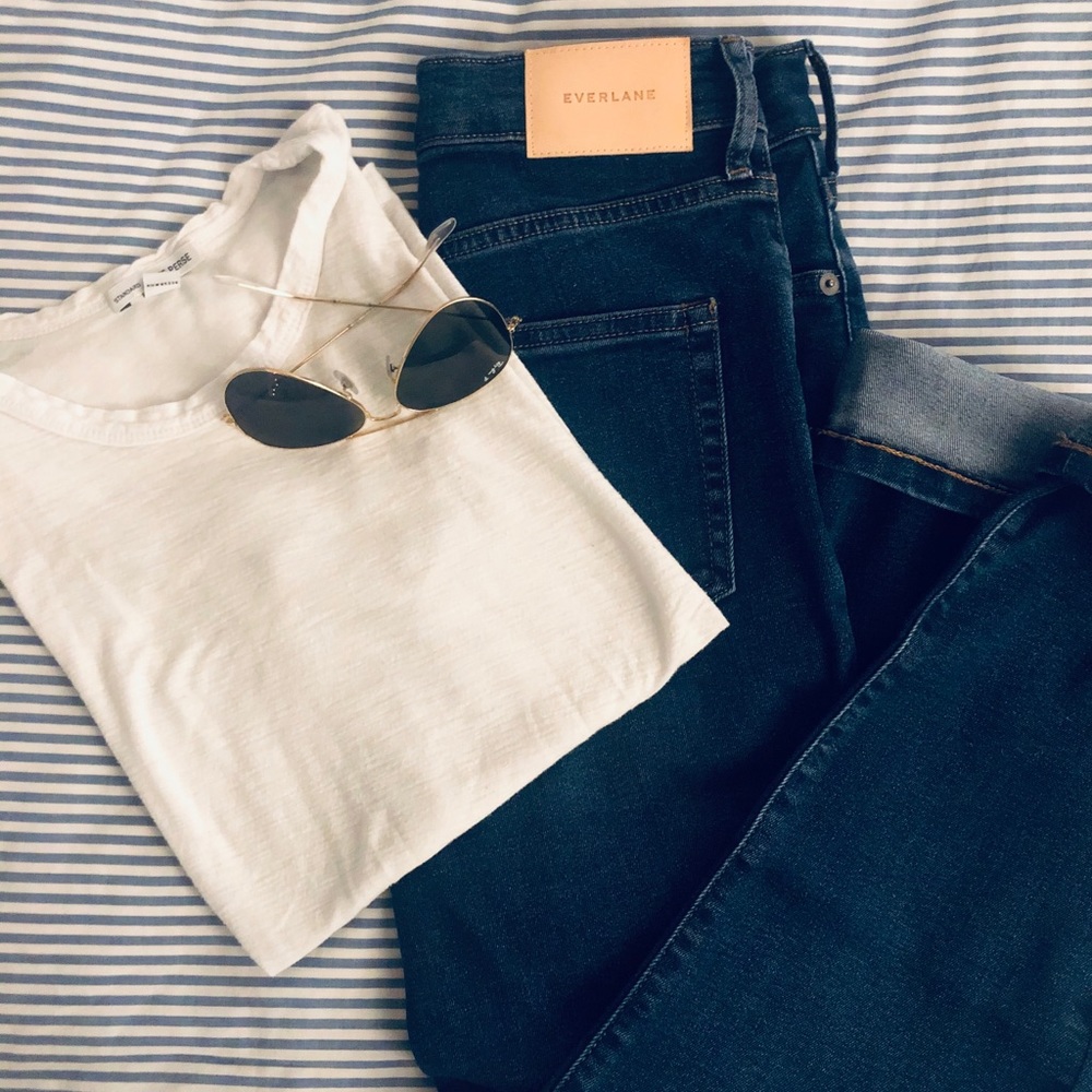 Everlane High-Rise Slim Straight Ankle Jean (25)